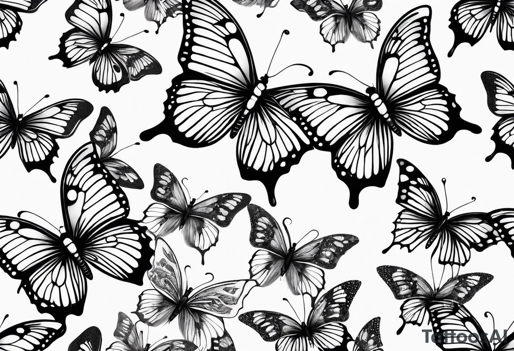 Butterflies tattoo idea