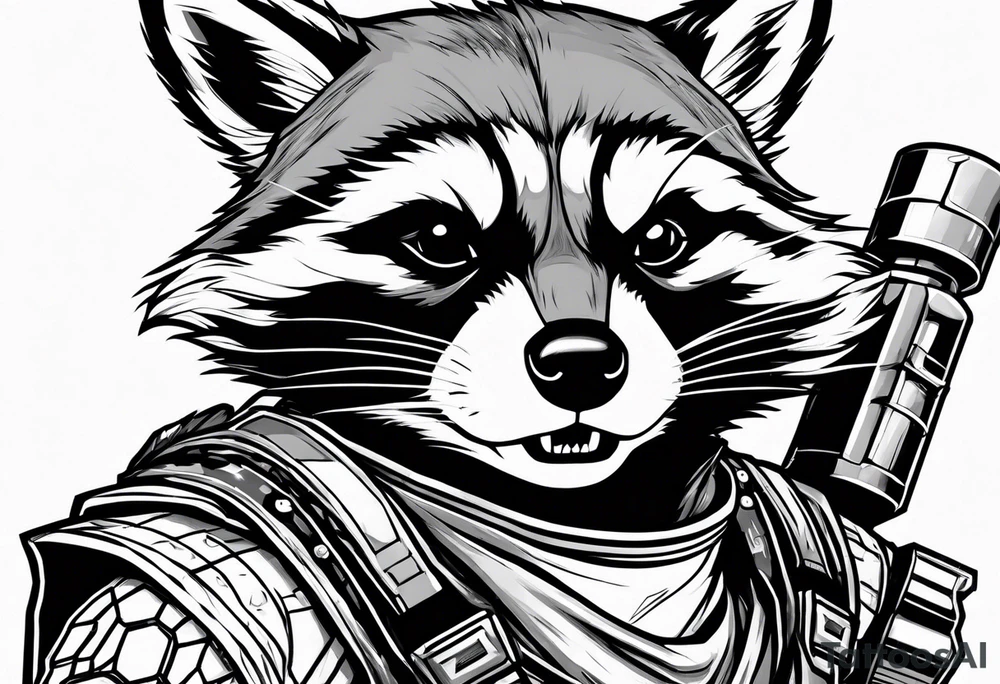 Rocket raccoon tattoo idea