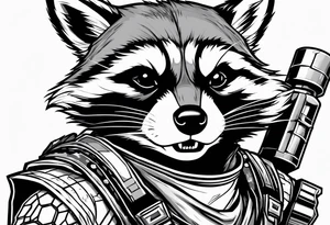 Rocket raccoon tattoo idea
