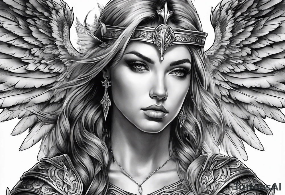 Angel warrior tattoo idea