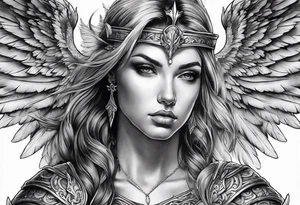 Angel warrior tattoo idea