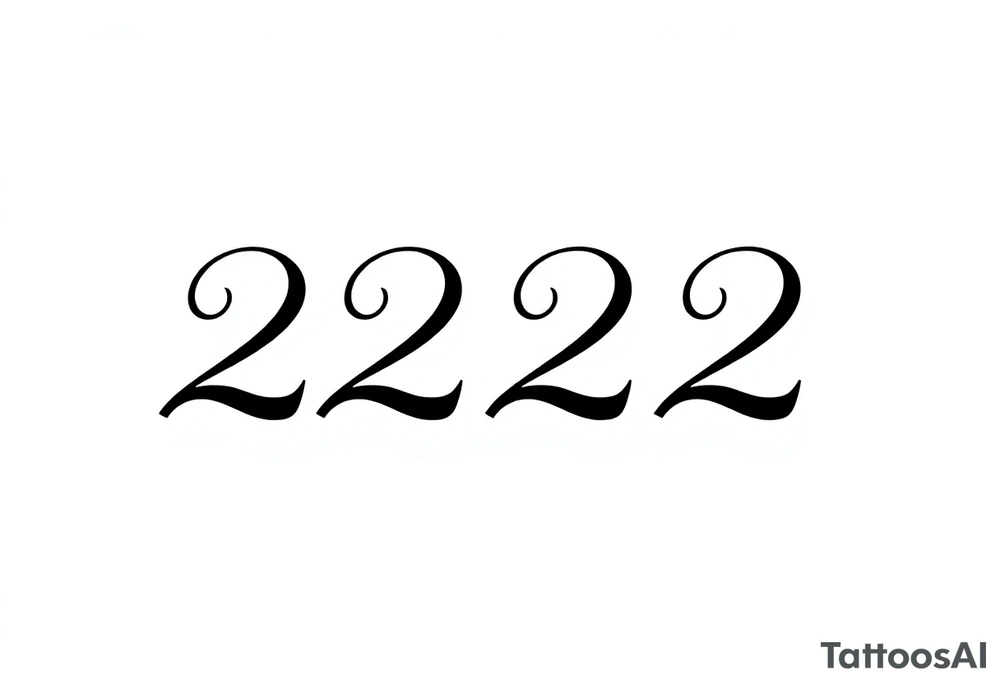 a tatto that says 224  in cyber font no decorations minimalist tattoo idea