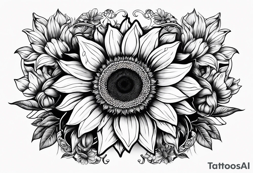 infinity symbol with Sunflower 
I tattoo idea