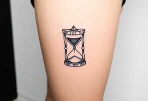 Wooden hourglass tattoo idea