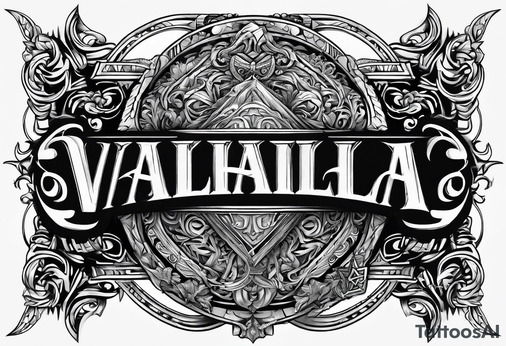 Valhalla word tattoo idea