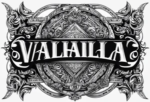 Valhalla word tattoo idea