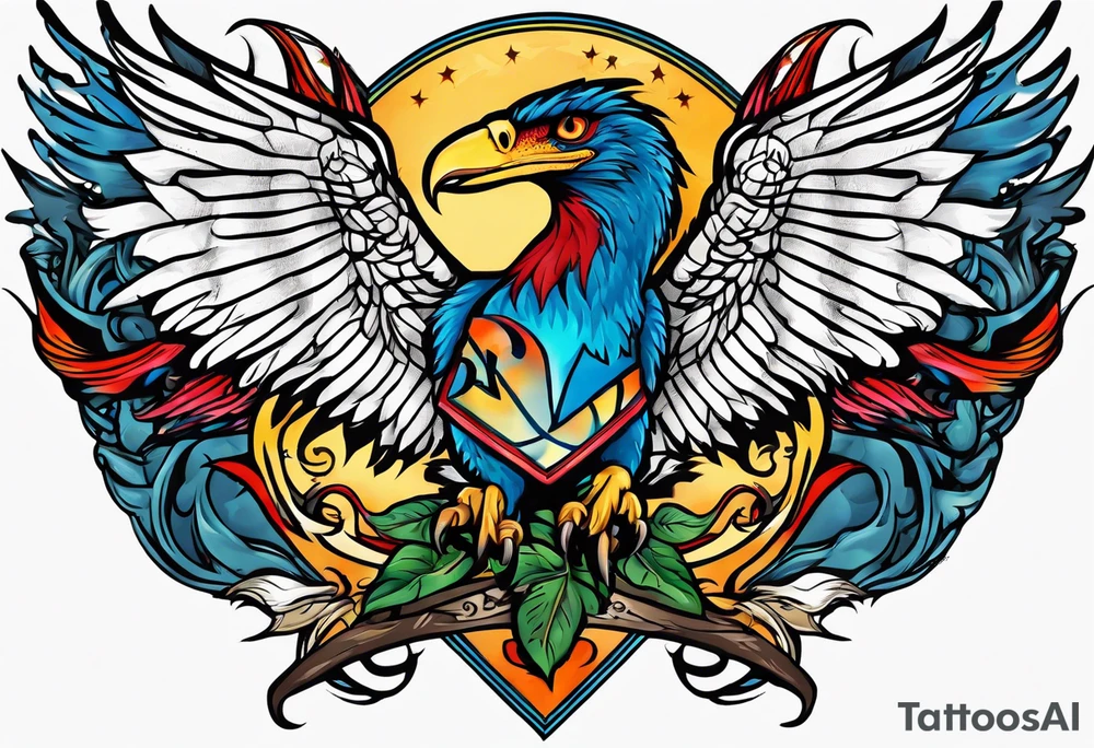 Old school israeli raptor tattoo idea