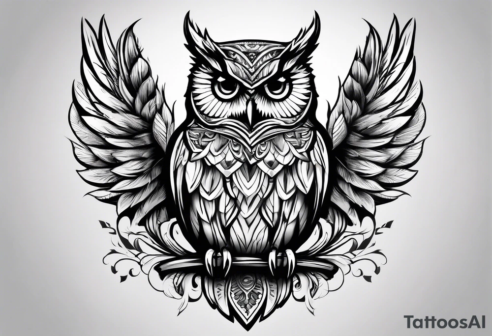 king owl tattoo idea
