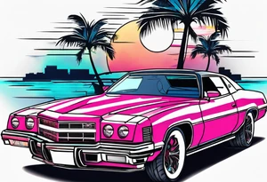 miami vice style party tattoo idea