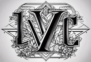 letters savage tattoo idea