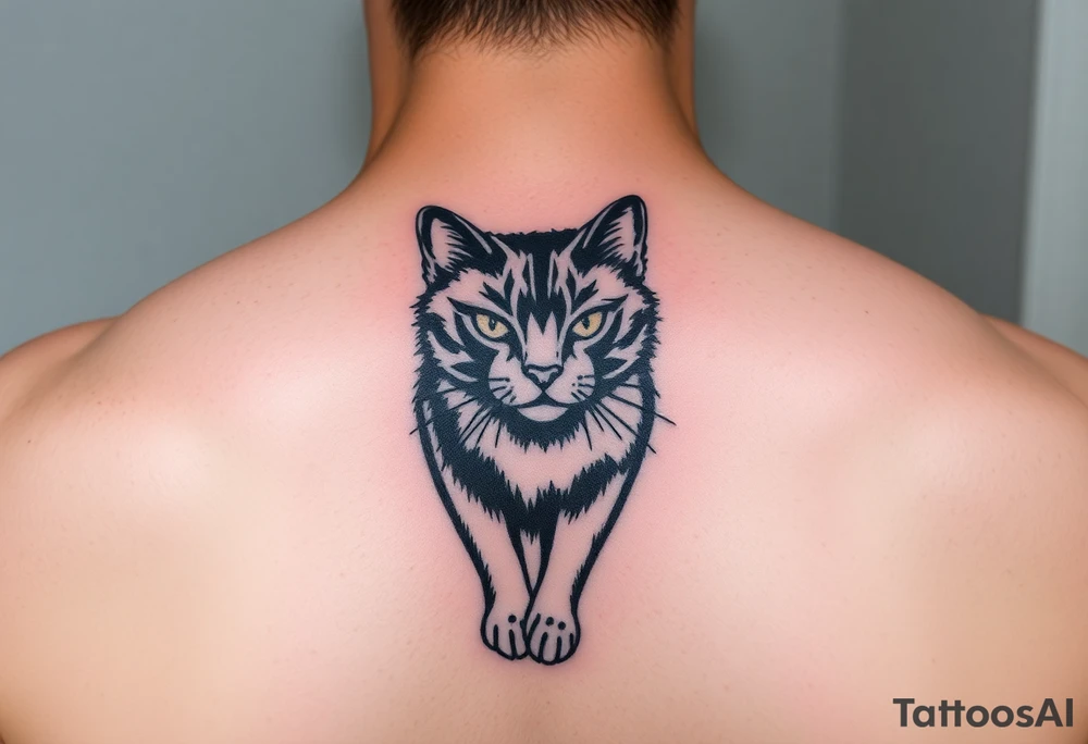 black cat tattoo idea