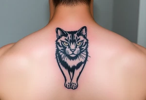 black cat tattoo idea