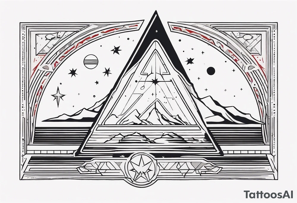 Filler that is evocative of the Klingons in Star Trek, perhaps a star field tattoo idea