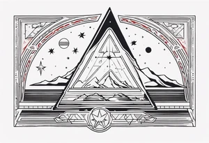 Filler that is evocative of the Klingons in Star Trek, perhaps a star field tattoo idea