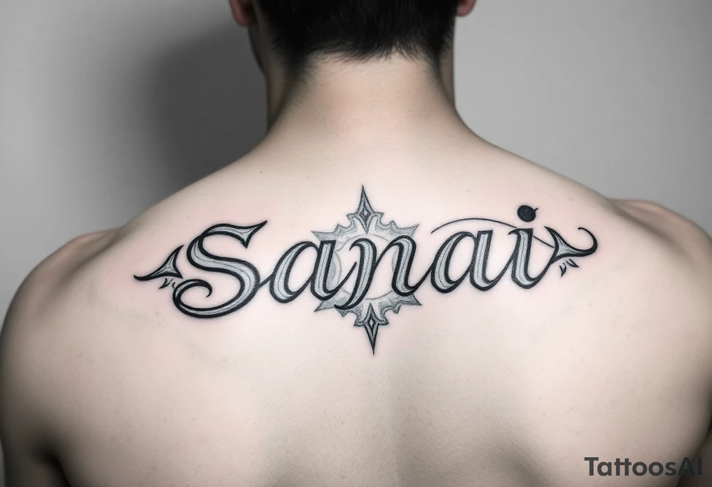 Sanai name tattoo tattoo idea