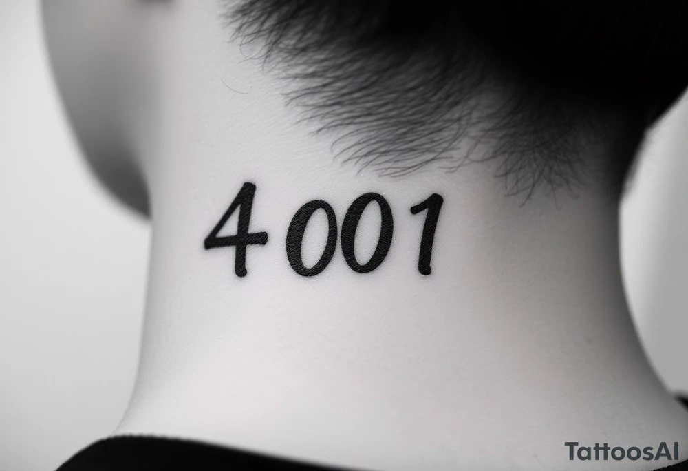 401 writen in hindi number tattoo idea