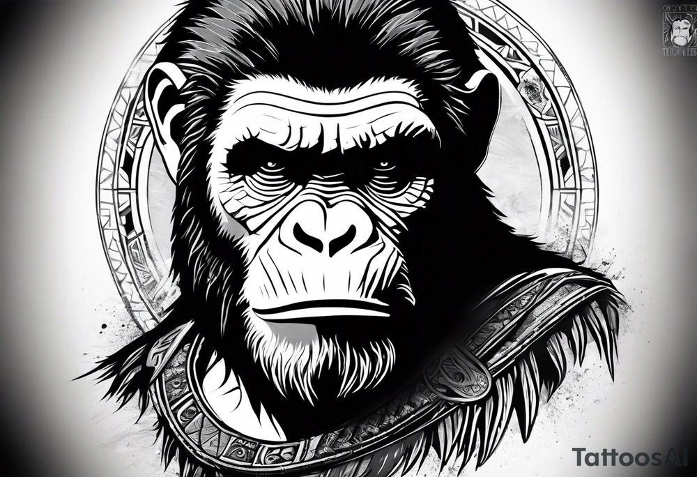 Caeser from the movie planet of the apes tattoo idea