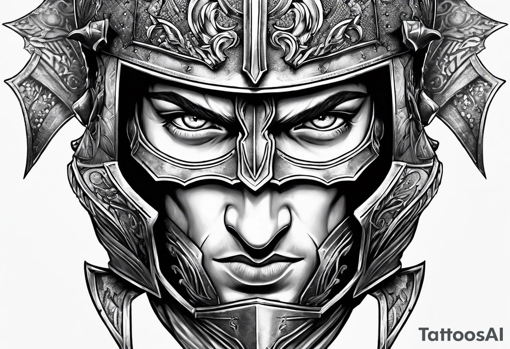 knight in heavy armor tattoo idea