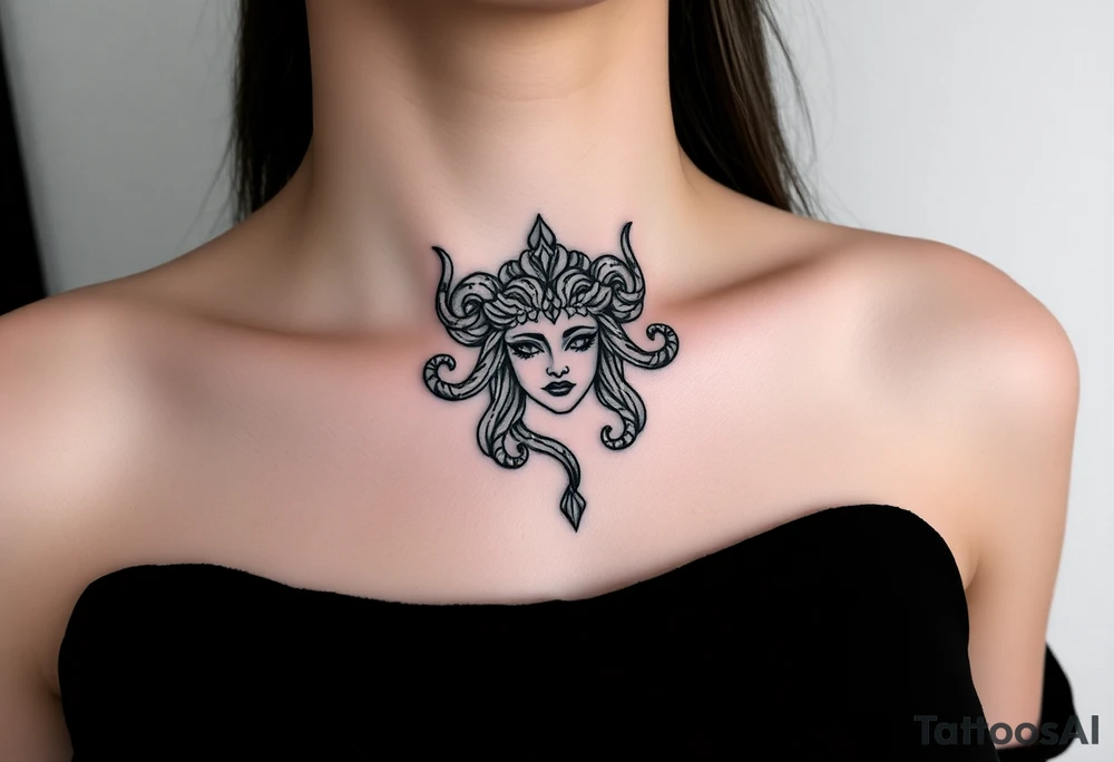 Small Medusa tattoo idea