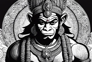 Lord hanuman tattoo idea