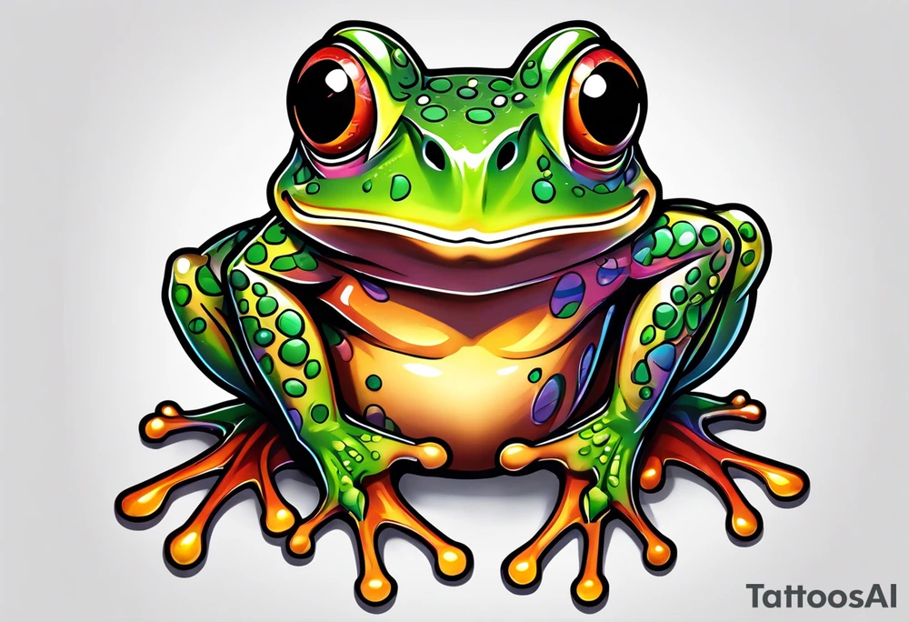Bodybuilder frog tattoo idea