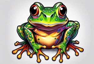 Bodybuilder frog tattoo idea