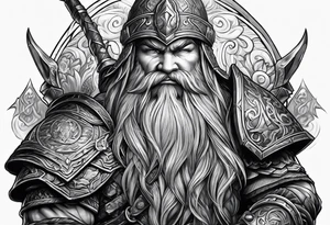 dwarf warrior tattoo idea