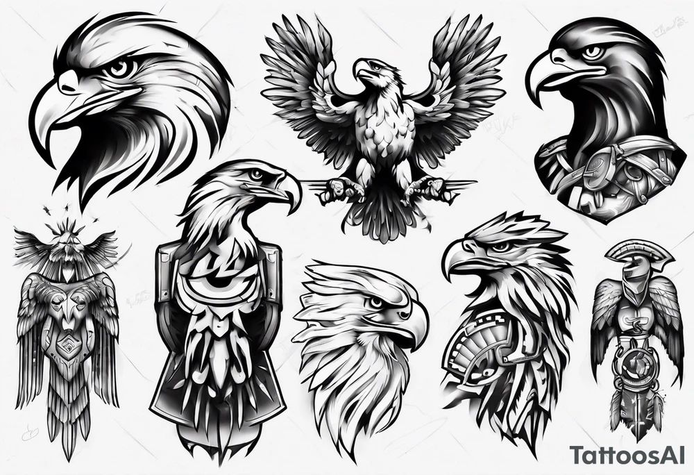American Eagle Warrior tattoo idea