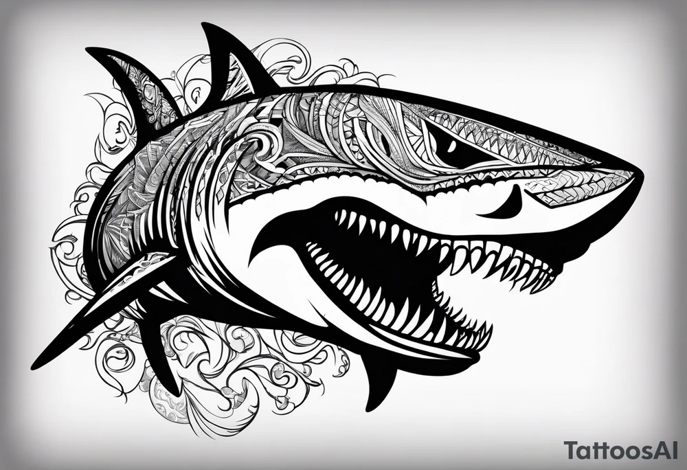 Shark teeth tattoo idea