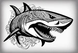 Shark teeth tattoo idea
