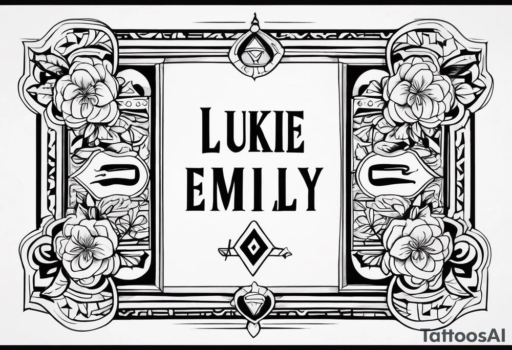 Names Luke & Emily tattoo idea