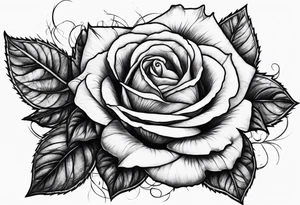 a red rose with thorns tattoo idea
