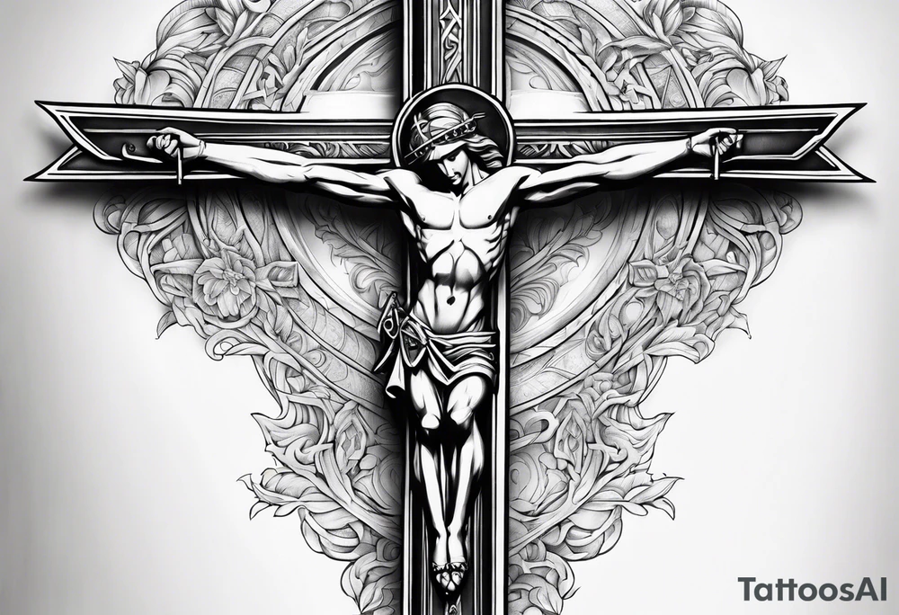 Sword and crucifix tattoo idea