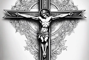 Sword and crucifix tattoo idea