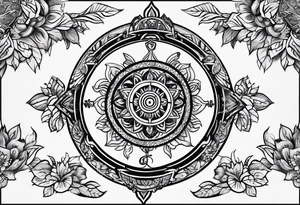 buddhist, wheel of life tattoo idea