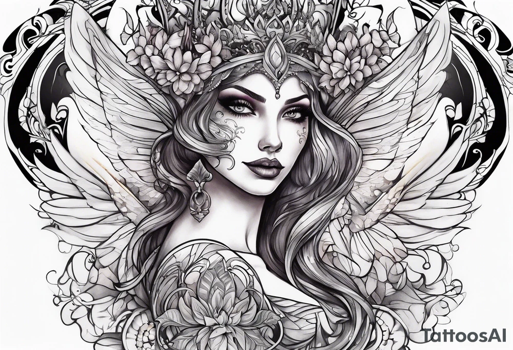 Evil fairy tattoo idea