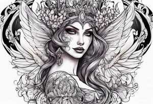 Evil fairy tattoo idea