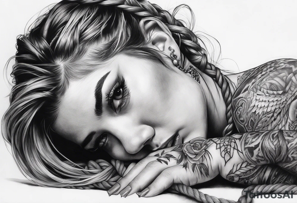 hogtied girl tattoo idea