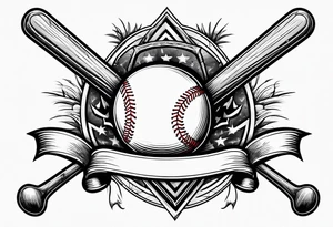 old school baseball tattoo idea
