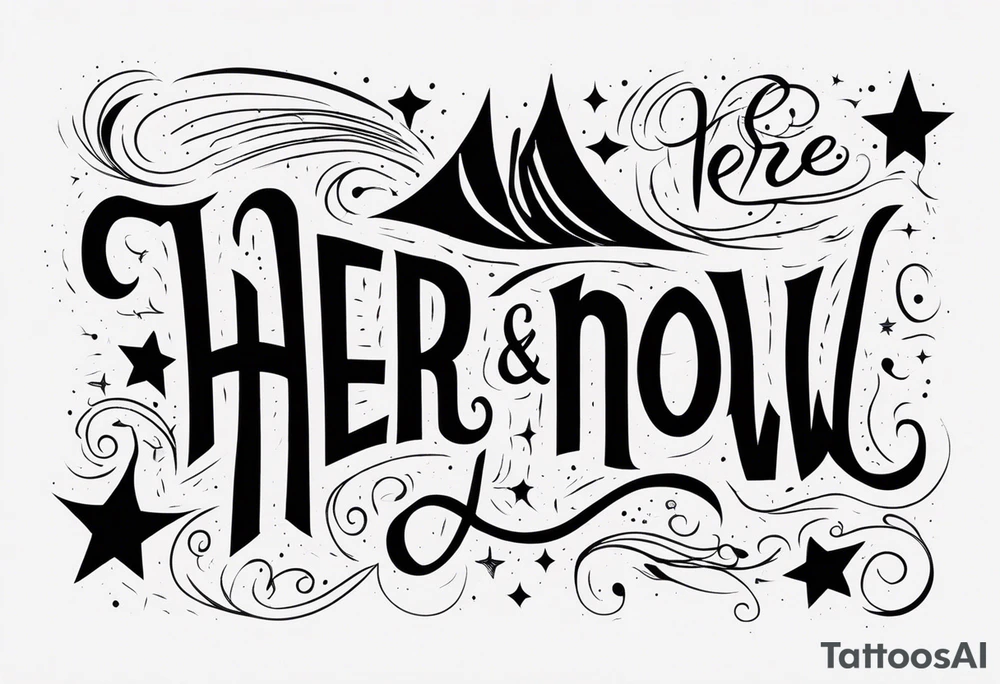 here and now tattoo idea
