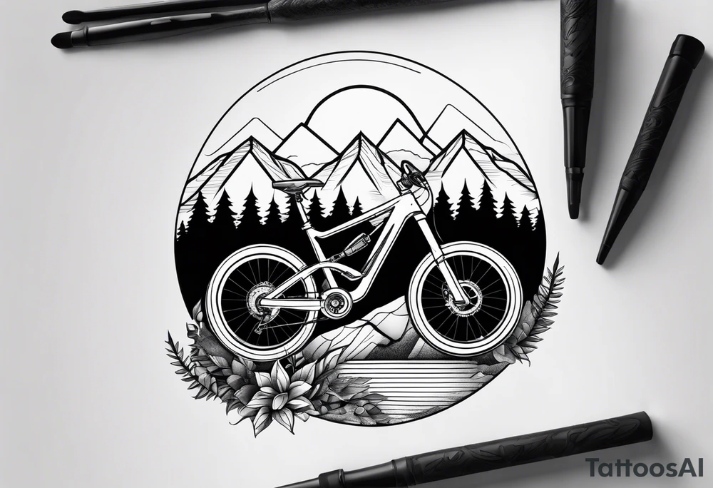 mountain bike tattoo idea