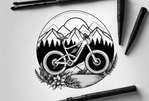 mountain bike tattoo idea