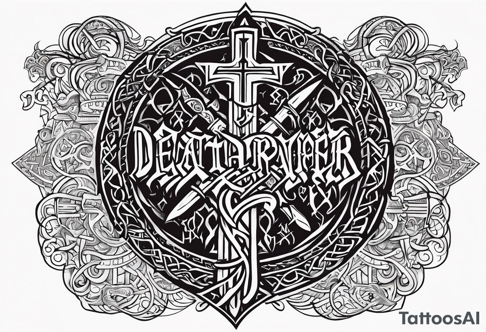 Viking death 
prayer tattoo idea