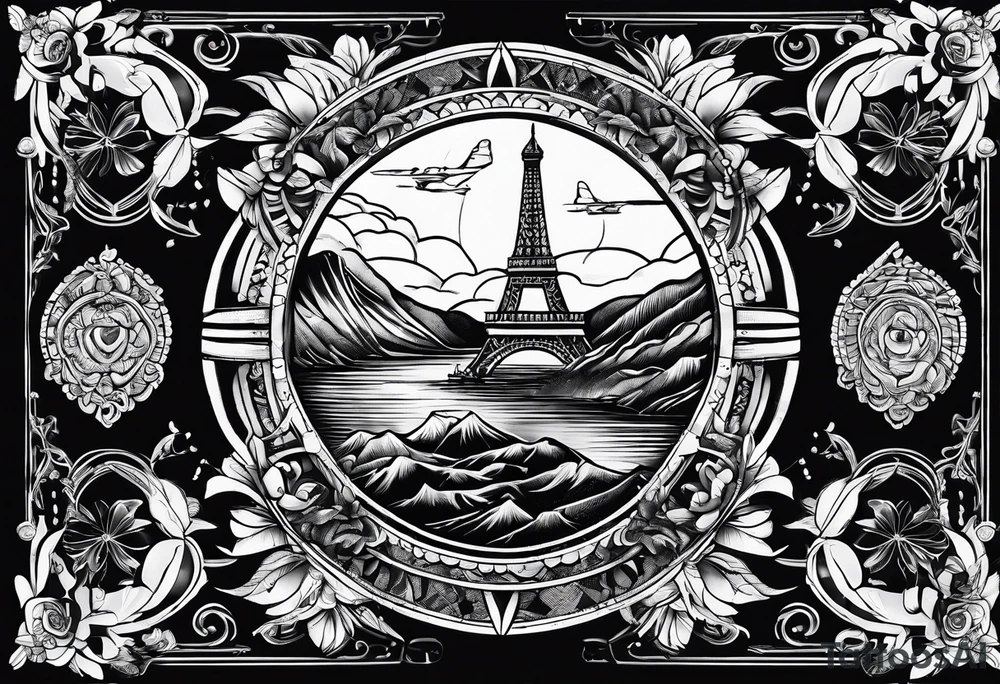 Something that describes a love for travel tattoo idea