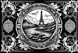 Something that describes a love for travel tattoo idea
