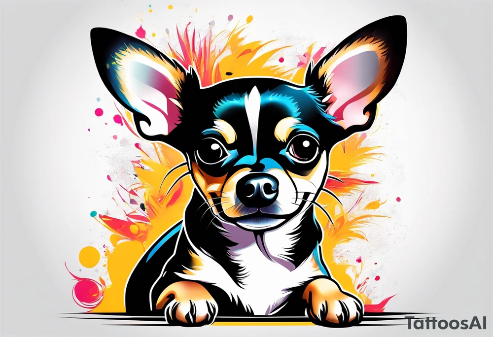 Funny chihuahua tattoo idea