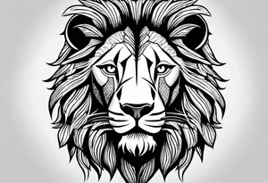 powerful majestic lion, close-up tattoo idea