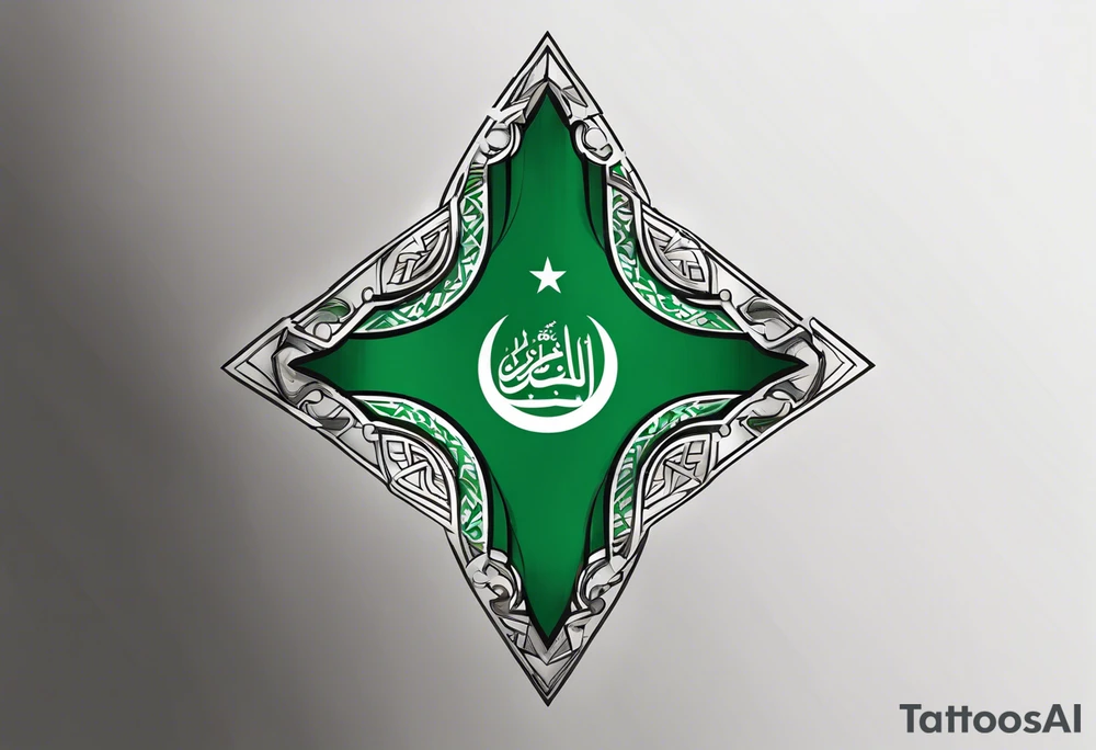 Saudi Arabia flag tattoo idea