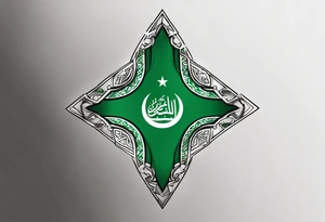 Saudi Arabia flag tattoo idea