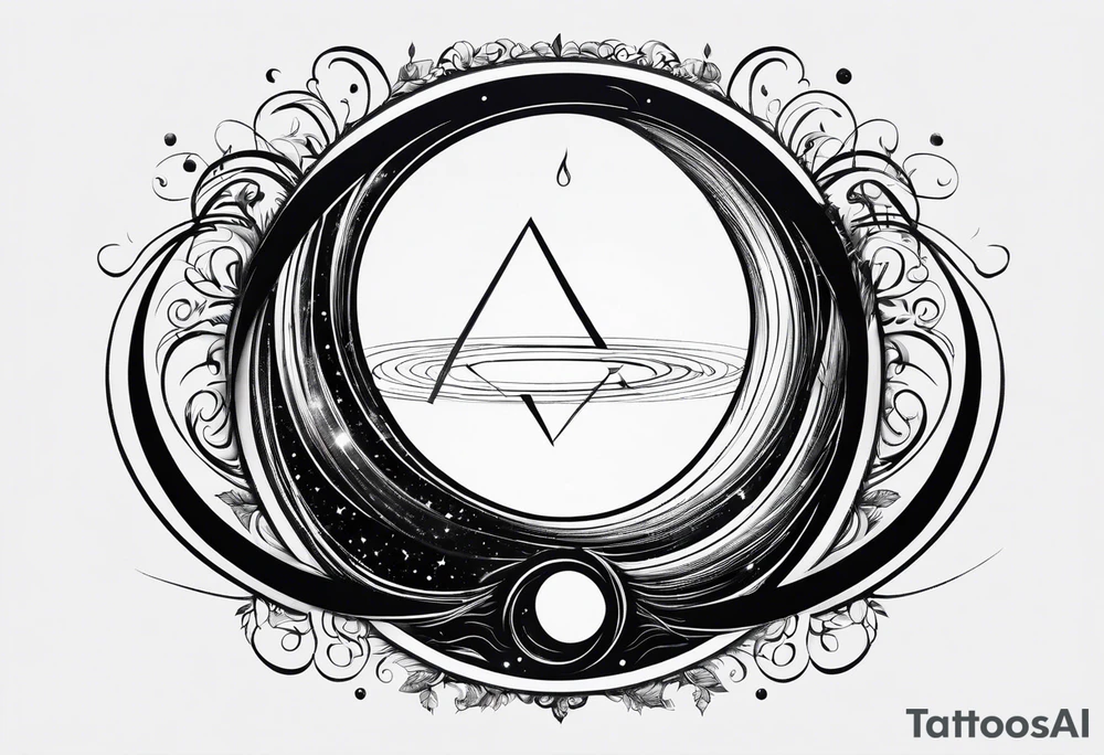 infinity symbol as a black hole tattoo idea